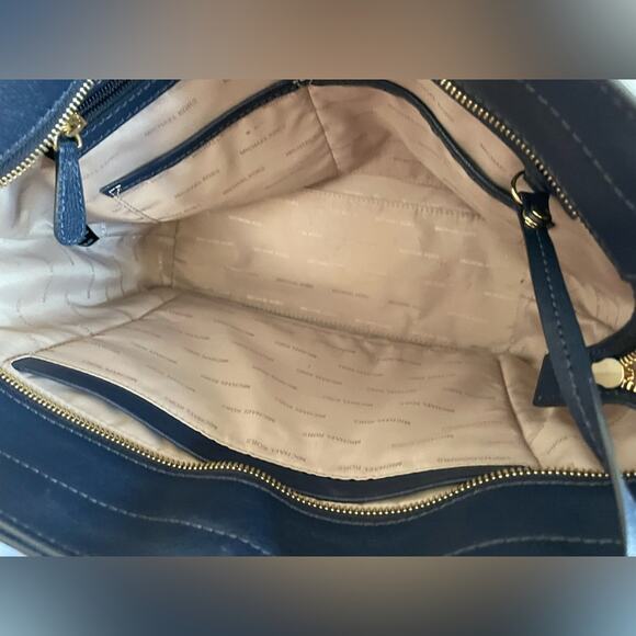 MICHAEL KORS Navy studded crossgrain/saffiano tote shoulder bag - Picture 8 of 10